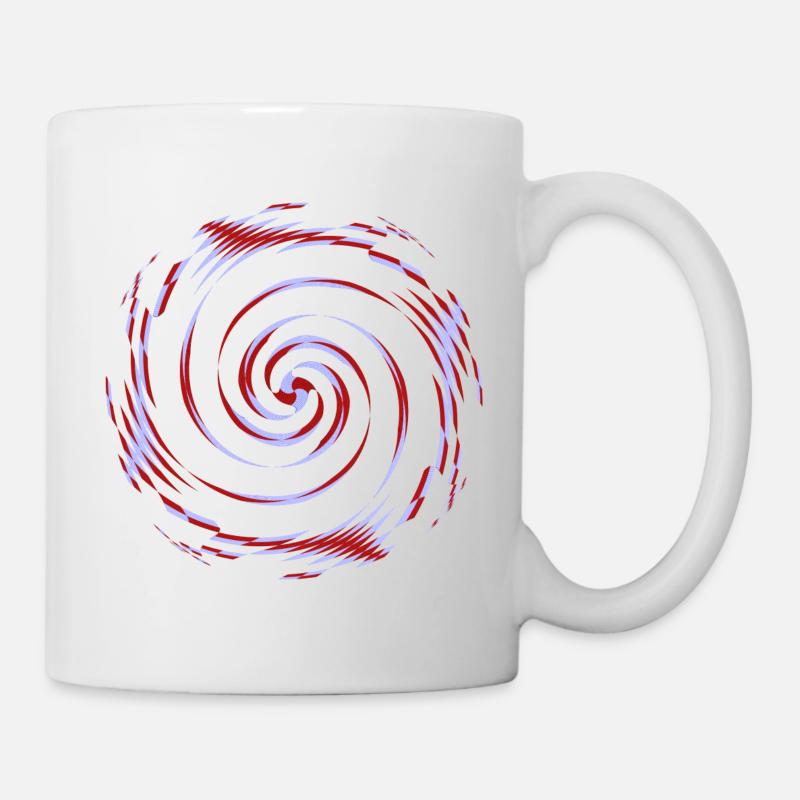 centrifugal pattern, Kreiselmuster - Tasse - Weiß