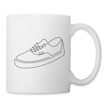 cool sneaker urban shoe illustration - Mug - white - Right