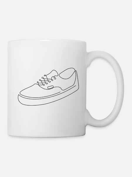 illustration de chaussure urbaine cool sneaker - Mug blanc - blanc