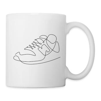 cool sneaker urban shoe illustration - Mug - white - Right