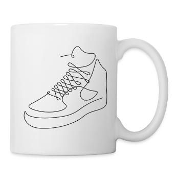 cool sneaker urban shoe illustration - Mug - white - Right