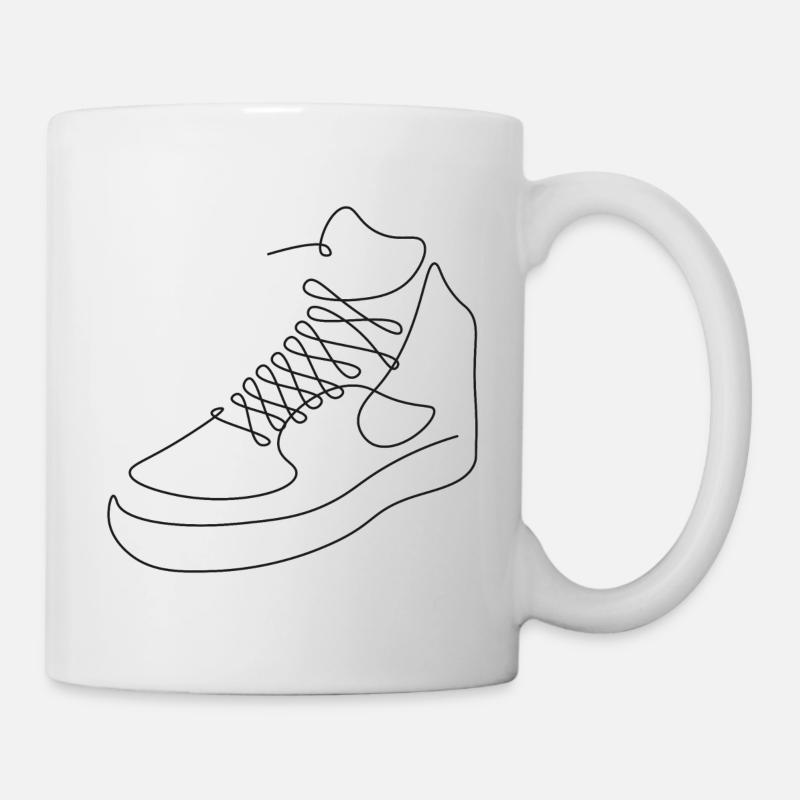 cool sneaker urban shoe illustration - Mug - white