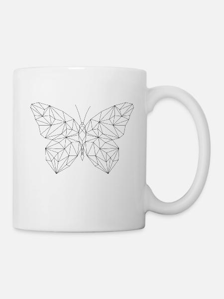 Schmetterling - Tasse - Weiß