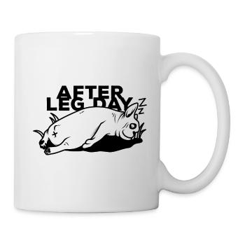 Dog Leg Day Leg Day Tired Sport Noir Drôle - Mug blanc - blanc - Droite