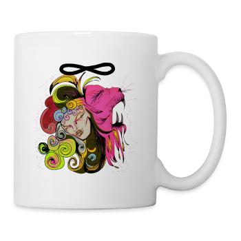 The Strength | Die Kraft Tarot Design - Tasse - Weiß - Rechts