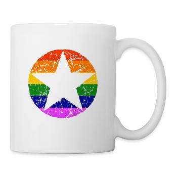 CSD Rainbow LGBT Gay Star - Mug blanc - blanc - Droite