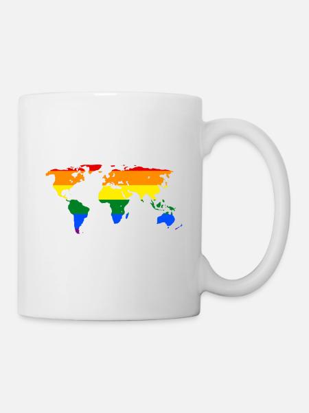 carte du monde - Mug blanc - blanc