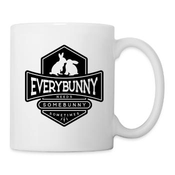 Jeder Hase braucht einen Hasen kuscheln Schwarz - Tasse - Weiß - Rechts
