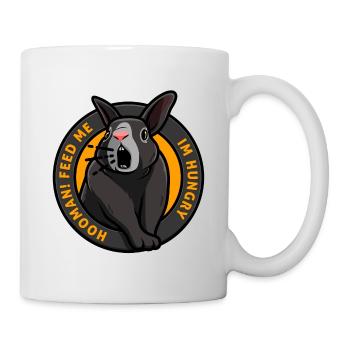 Hungry rabbit needs food feed me Funny - Mug - white - Right