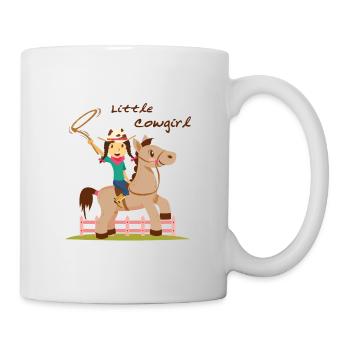 Fille chevaux équitation doux cadeau - Mug blanc - blanc - Droite
