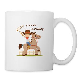 garçons chevaux équitation cowboy doux cadeau enfant - Mug blanc - blanc - Droite