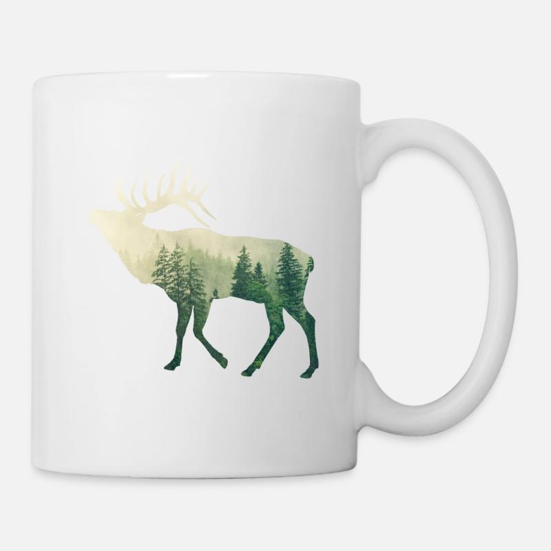 Hirsch - Tasse - Weiß