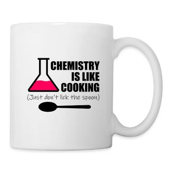 LA CHIMIE, C’EST COMME CUISINER! NE LÉCHE PAS LA CUILLÈRE - Mug blanc - blanc - Droite