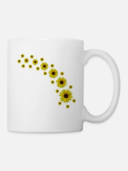 Sunflowers, Sunflower, Flowers - Mug - white
