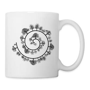 Wald Spirale - Tasse - Weiß - Rechts