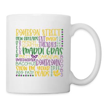 Mardi Gras Subway Art Costume - Mug - white - Right