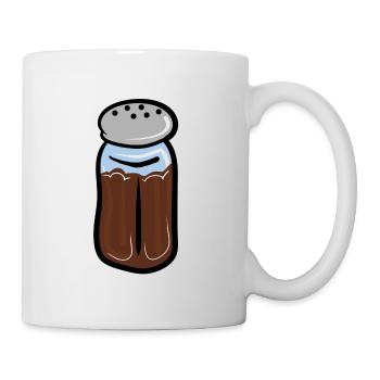 Pfefferstreuer / Pfeffer Geschenkidee für Köche - Tasse - Weiß - Rechts