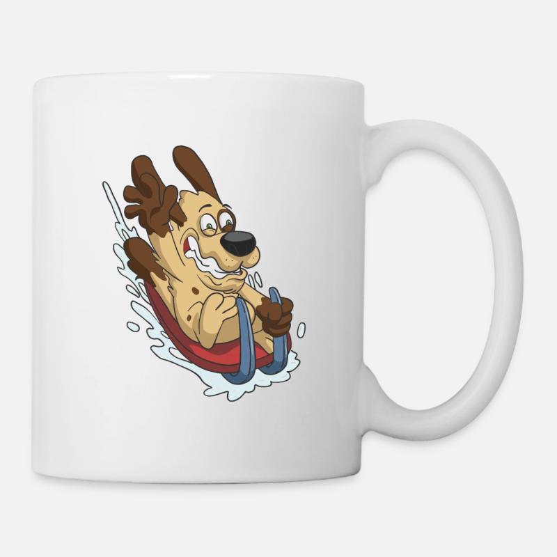 Sledding sleigh super fast gift idea - Mug - white