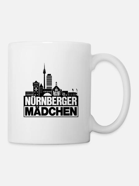 Nürnberger Mädchen Schwarz Nürnberg Geschenk - Tasse - Weiß