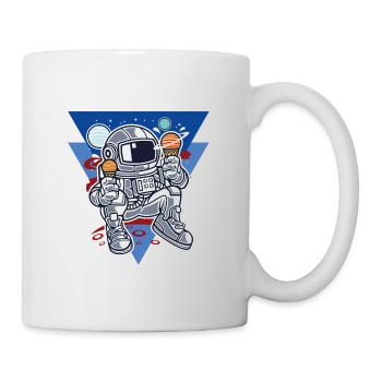 Astronaut Eis Cartoon / geschenkidee lustig - Tasse - Weiß - Rechts