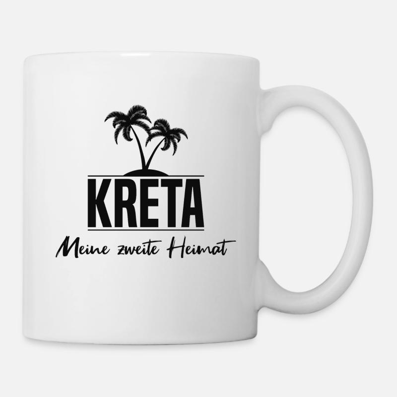 Kreta Heimat Insel Liebe Geschenk - Tasse - Weiß