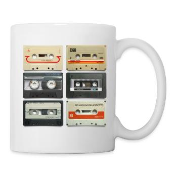 Bande vintage : 6 bandes - Mug blanc - blanc - Droite