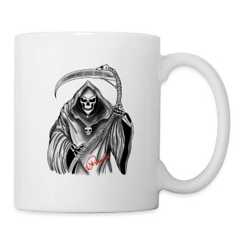 Tattoo faucheuse reaper - Mug blanc - blanc - Droite