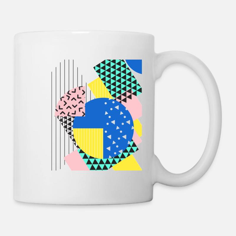 Résumé des formes vintage rétro - Mug blanc - blanc