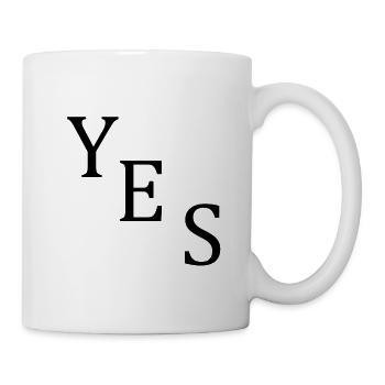 Yes - Tasse - Weiß - Rechts