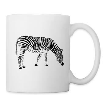 Zebra Zebrastreifen - Tasse - Weiß - Rechts