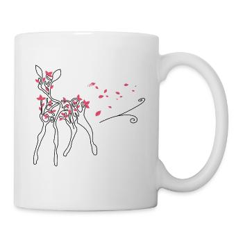 Bambi im Wind - Tasse - Weiß - Rechts
