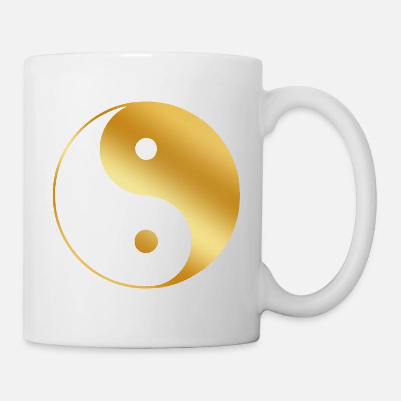 Yin Yang gold - Mug - white