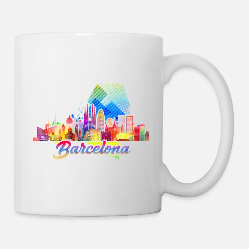 Barcelone 5 a - Mug blanc - blanc