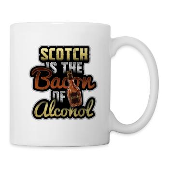 Scotch schottischer Whiskey Alkohol Geschenk - Tasse - Weiß - Rechts