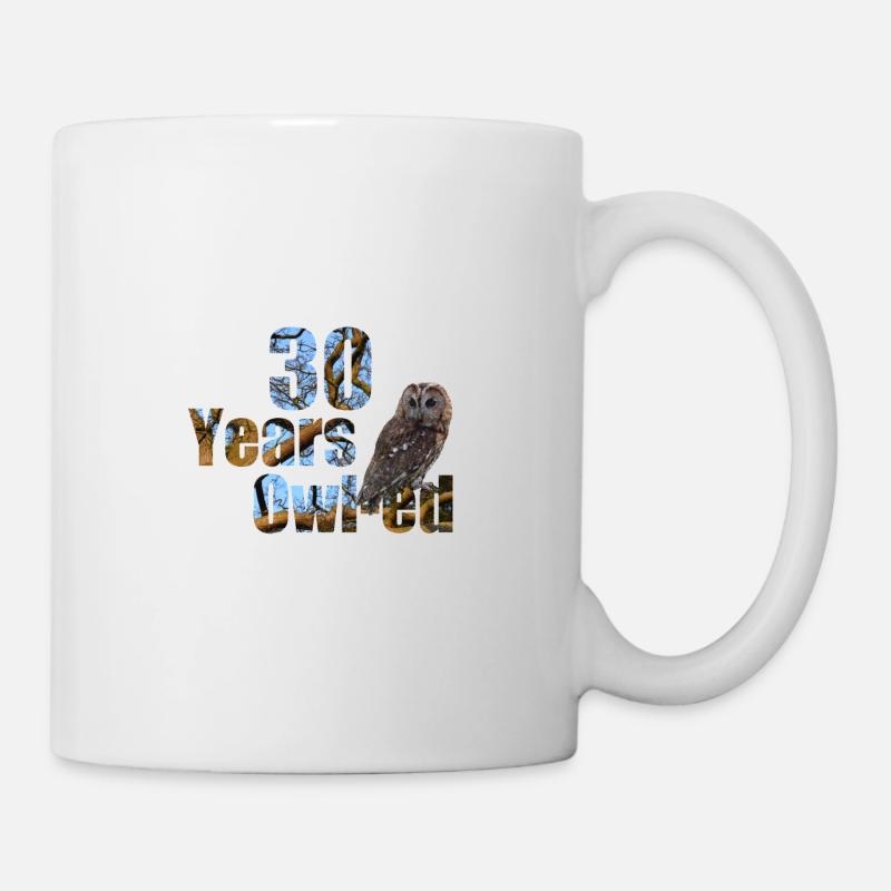 30 years owl-ed (30 years old) 30th birthday - Mug - white