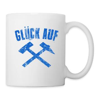 luck on t shirt ruhr area tshirt ruhrpott blue - Mug - white - Right
