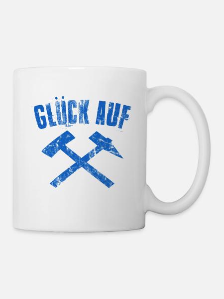 luck on t shirt ruhr area tshirt ruhrpott blue - Mug - white