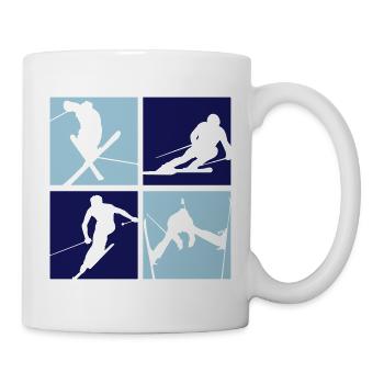 Skiing - Tasse - Weiß - Rechts