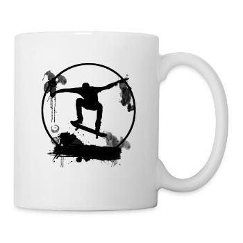 Skateboard Love Love Black - Mug - white - Right