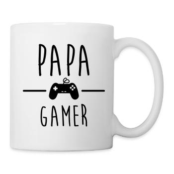 papa gamer, cadeau gaming, geek, nerd, humour - Mug blanc - blanc - Droite