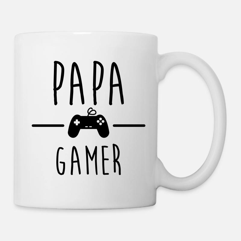 papa gamer, cadeau gaming, geek, nerd, humour - Mug blanc - blanc