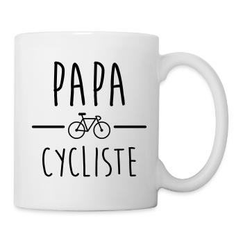 papa cycliste, cadeau cyclisme, fête des pères - Mug blanc - blanc - Droite