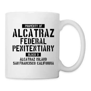 Alcatraz - Ferderal Penitentiary - Jail Block D - Tasse - Weiß - Rechts