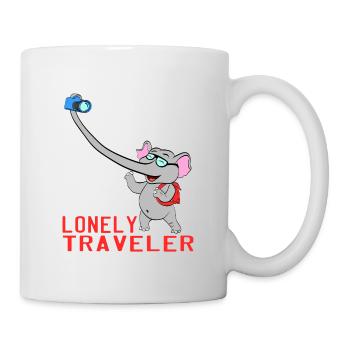 Solo? Allein? Reisender Ein schönes reisendes - Tasse - Weiß - Rechts