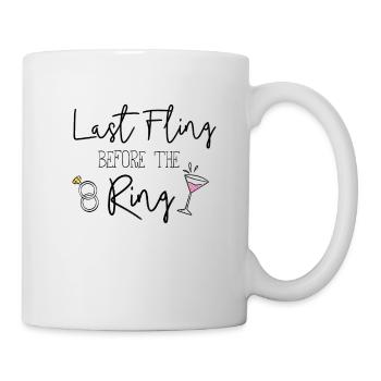 Braut Ring Party Wein Hochzeit Cooles Geschenk - Tasse - Weiß - Rechts