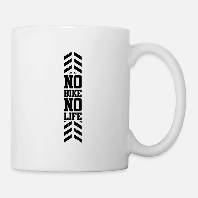 Pas de moto Pas de vie route noir cadeau - Mug blanc - blanc