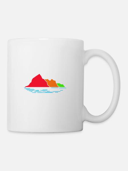 The Lake District colourful mountains with lake - Mug - white