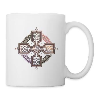 St. Patrick's Day Celtic Red Cross - Mug - white - Right