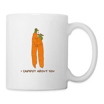 Carrot love pun vegetarian vegetarian valentines day - Mug - white - Right