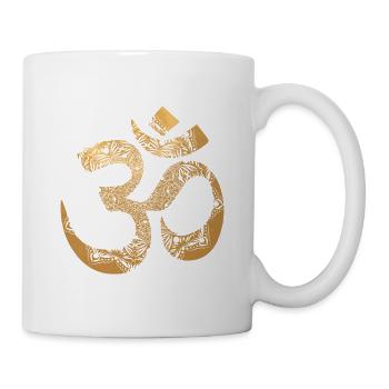 Golden Om sign mandala - Mug - white - Right